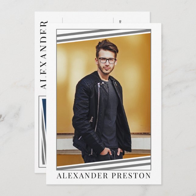 Tarjeta de Comp de Actor Modelo Tarjeta Zed 2 Foto (Anverso / Reverso)