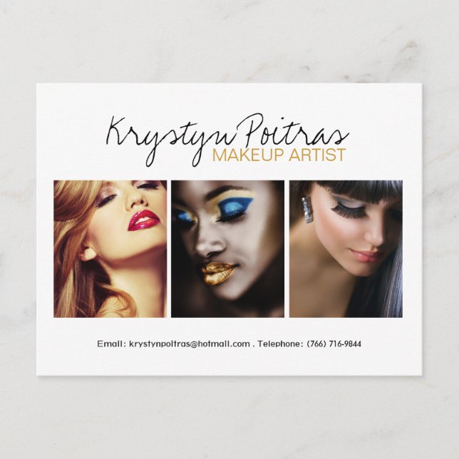 Tarjeta de comp de artista de maquillaje de Person (Anverso)