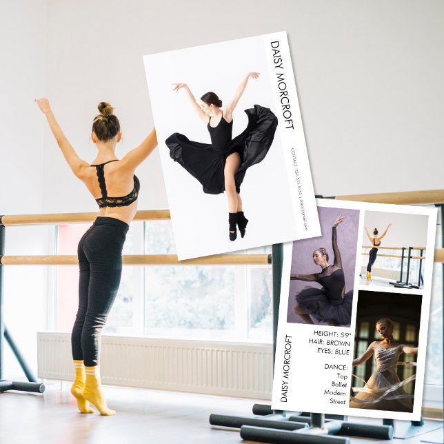 Tarjeta de Comp de Portafolio de Fotos de Casting  (Subido por el creador)