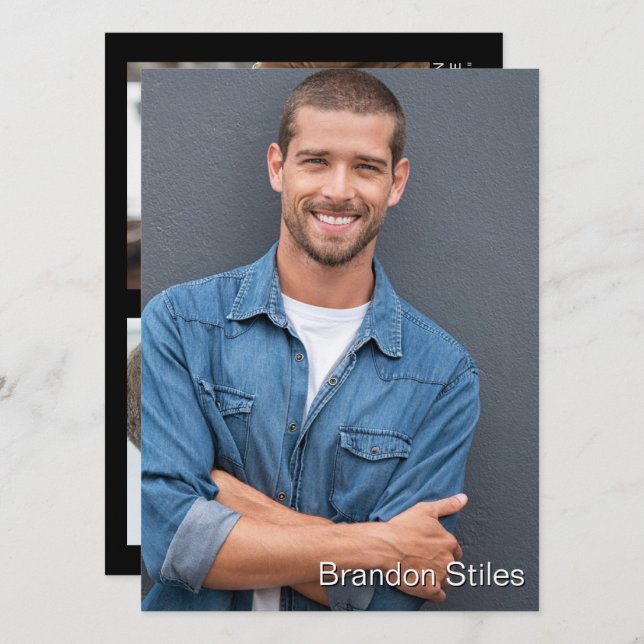 Tarjeta de Comp de Talento de Actor de Hollywood T (Anverso / Reverso)