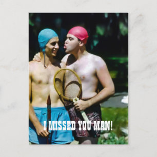 TARJETA DE COMPAÑERISMO MASCULINO DIVERTIDA POST C