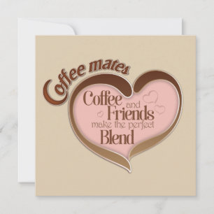 Tarjeta de compañeros de café