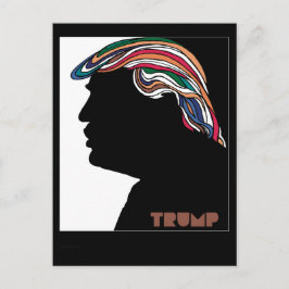 Tarjeta de comparación psicodélica Donald Trump