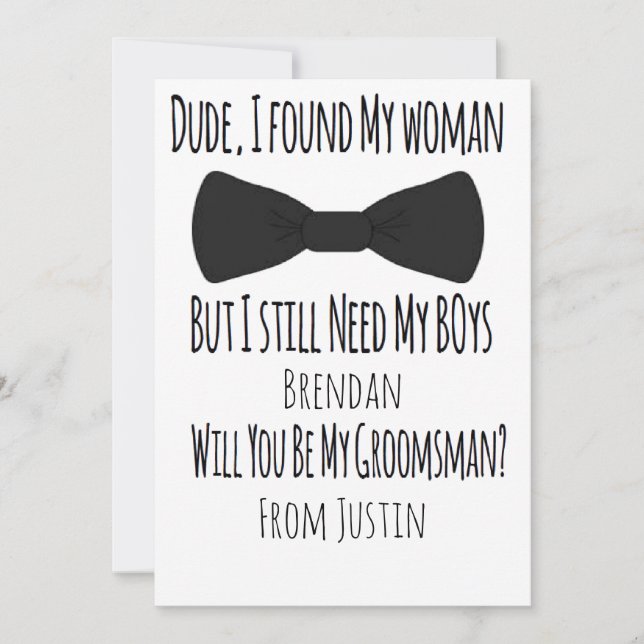 Tarjeta de compás de Boda Groomsmen (Anverso)