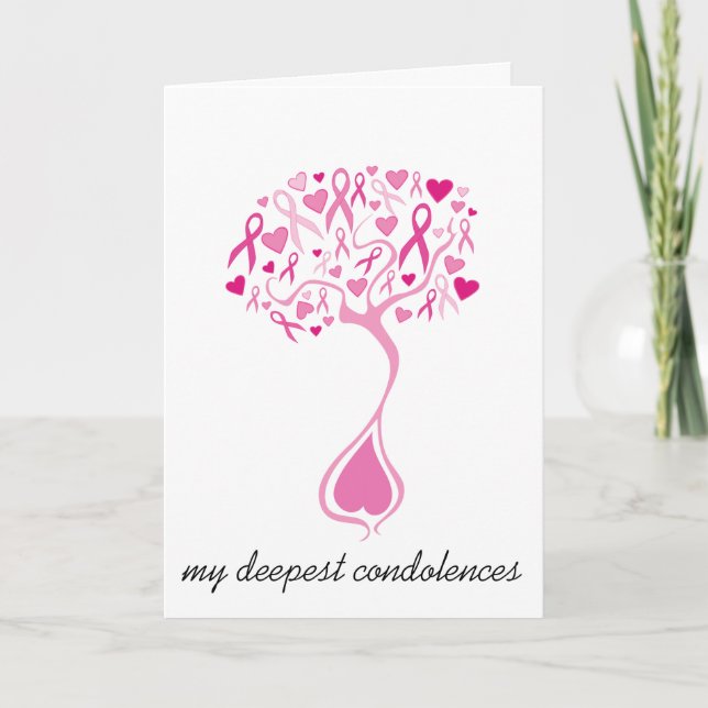 Tarjeta de compasión/pérdida para el cáncer de mam (Anverso)