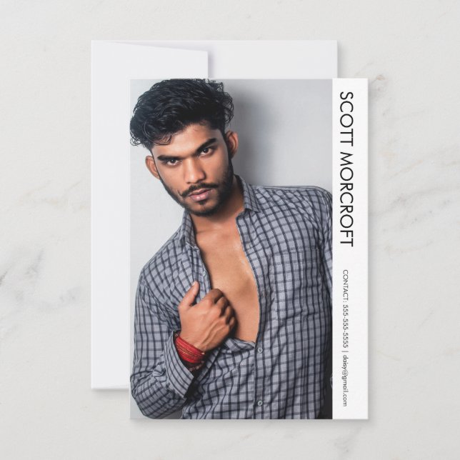 Tarjeta de Competición de Foto de Modelo Profesion (Anverso)