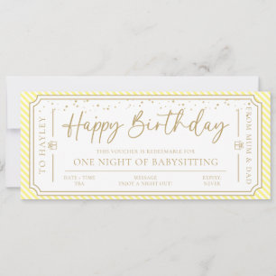 Tarjeta de comprobador de regalo de cumpleaños par