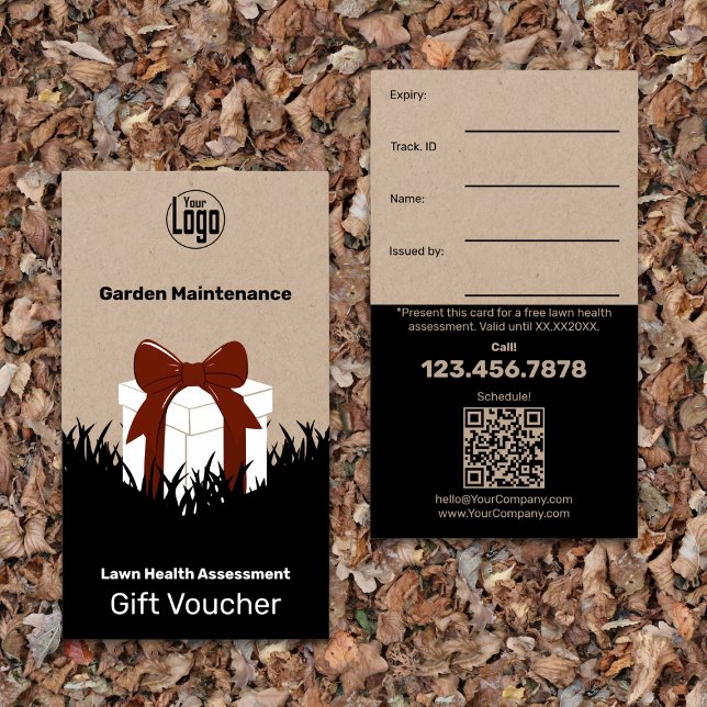 Tarjeta de comprobador de regalo de mantenimiento  (Complimentary Garden Maintenance Gift Voucher Card)