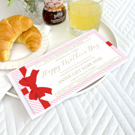 Tarjeta de comprobador de regalo del Día de la Mad