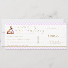 Tarjeta de comprobador Lilac Purple Easter Check
