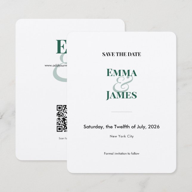 Tarjeta de compromiso Ampersand Esmeralda | Tarjet (Anverso / Reverso)
