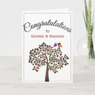 Tarjeta de compromiso/boda - Felicidades a....