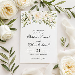 Tarjeta de Compromiso Bodas de Rosas de Jardín Bla