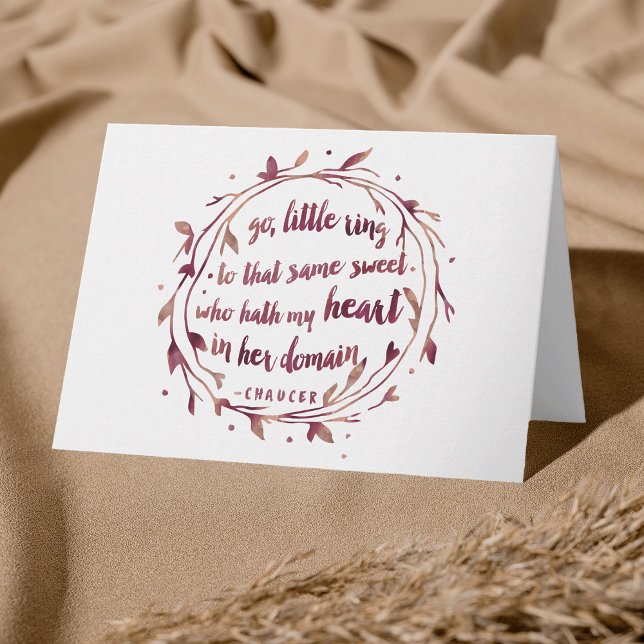 Tarjeta de compromiso de acuarela romántica (Subido por el creador)