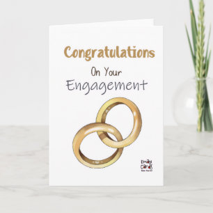 Tarjeta de Compromiso de Anillos de Oro