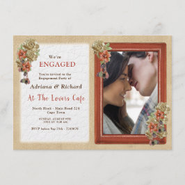 Tarjeta de compromiso de arte de cuero y textura A