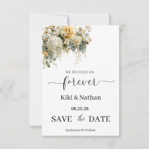 Tarjeta de compromiso de boda