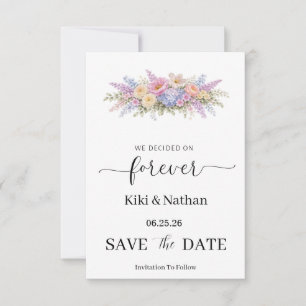 Tarjeta de compromiso de boda
