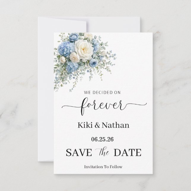 Tarjeta de compromiso de boda (Anverso)