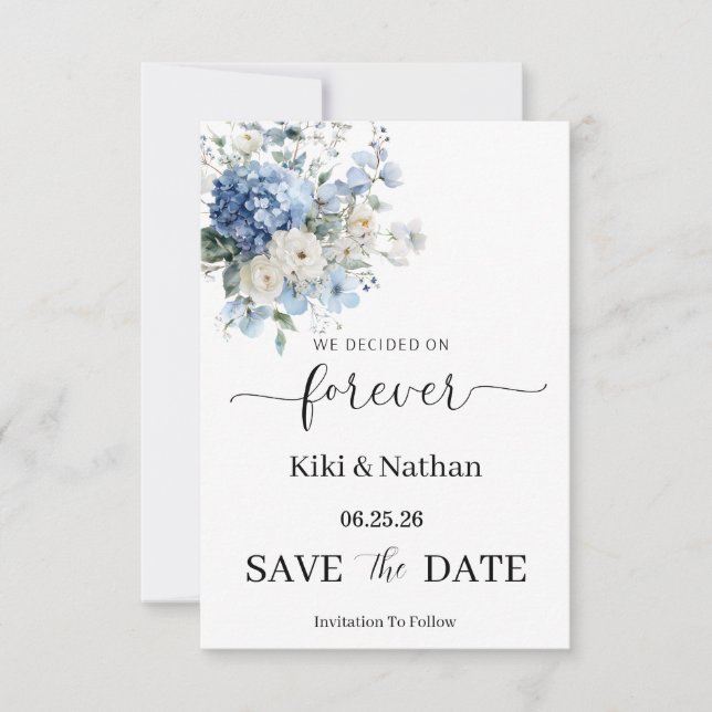 Tarjeta de compromiso de boda (Anverso)
