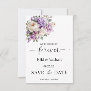Tarjeta de compromiso de boda