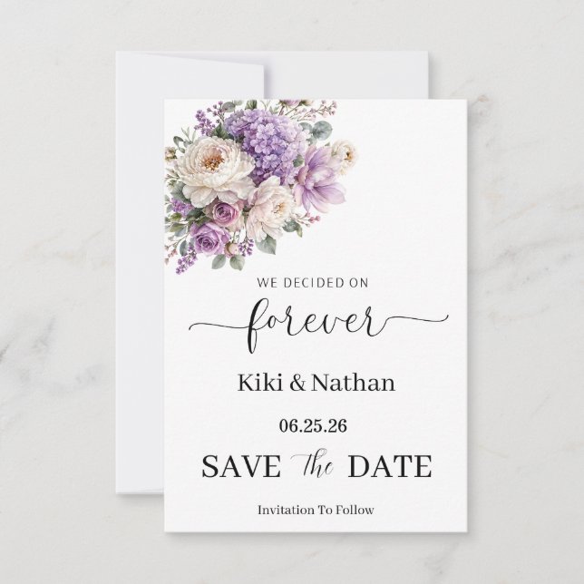 Tarjeta de compromiso de boda (Anverso)