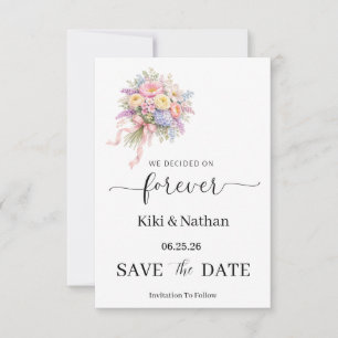 Tarjeta de compromiso de boda