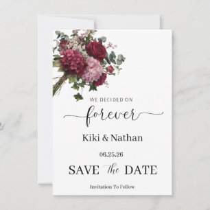 Tarjeta de compromiso de boda