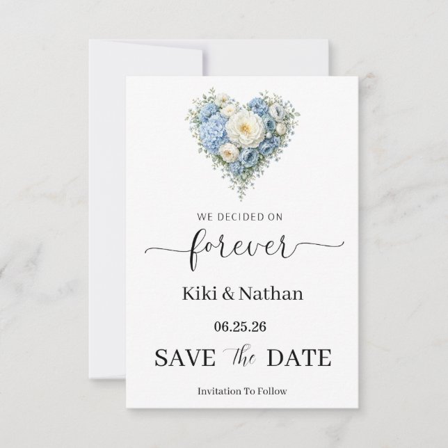 Tarjeta de compromiso de boda (Anverso)
