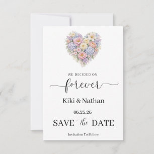 Tarjeta de compromiso de boda