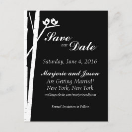 Tarjeta de compromiso de boda Árbol de abedul Pája