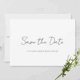 Tarjeta de compromiso de boda con elegante escritu