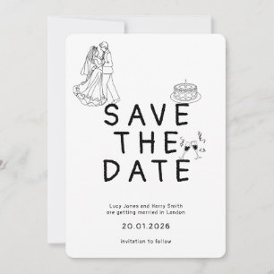 Tarjeta de compromiso de boda con elegante letra c