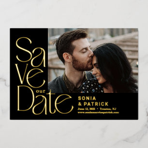 Tarjeta de Compromiso de Boda con Letras Divertida