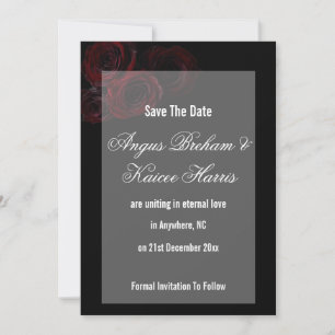 Tarjeta de compromiso de boda gótica Romántico O