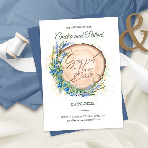 Tarjeta de compromiso de boda Lavanda y Arándano