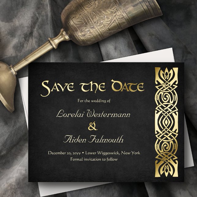Tarjeta de compromiso de boda medieval de fantasía (Subido por el creador)