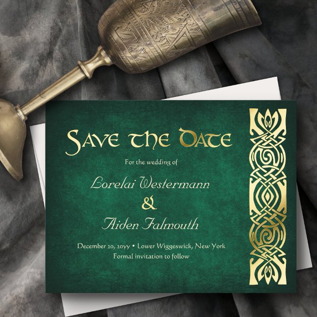 Tarjeta de compromiso de boda medieval de fantasía (Subido por el creador)
