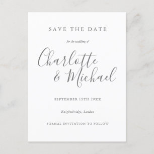 Tarjeta de compromiso de boda Signature