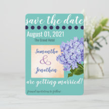 Tarjeta de compromiso de Hortensia Teal para guard