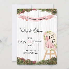 Tarjeta de Compromiso de Pastel Garden