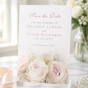 Tarjeta de Compromiso de Rosas de Boda