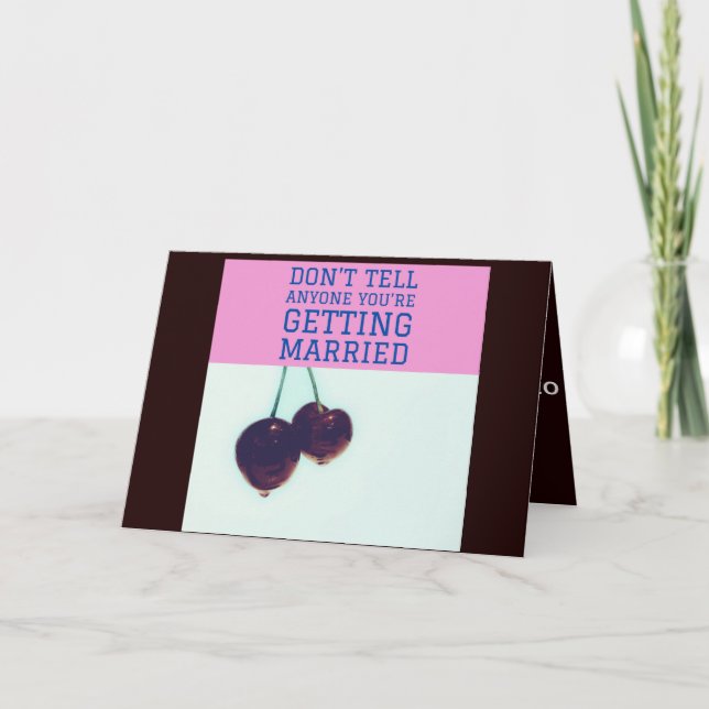 Tarjeta de compromiso divertida de los amigos (Anverso)