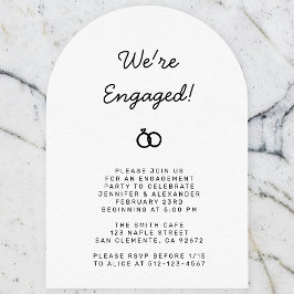 Tarjeta de compromiso en negro y blanco