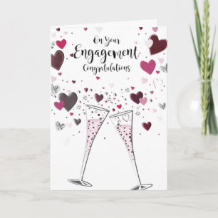 Tarjeta de Compromiso - Felicidades Burbujas Coraz