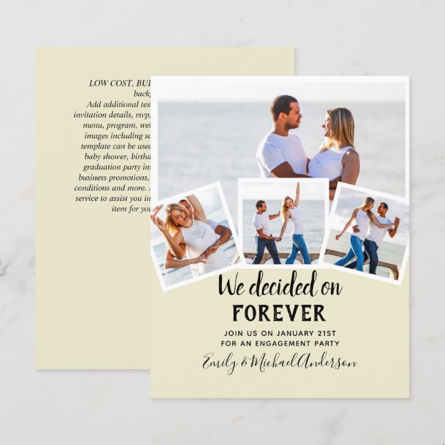 TARJETA DE COMPROMISO FOTOGRÁFICO ECONÓMICA - cual (Anverso / Reverso)