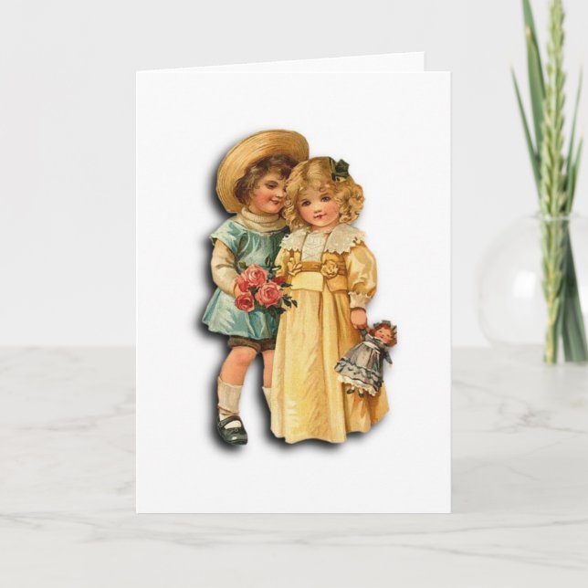 Tarjeta de Compromiso o Boda Victoriana (Anverso)