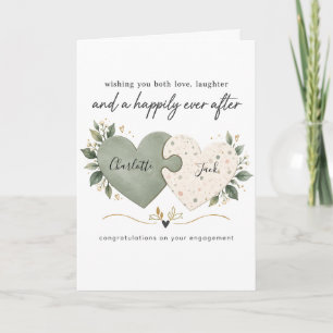 Tarjeta de Compromiso para Pareja Deseándoles Am