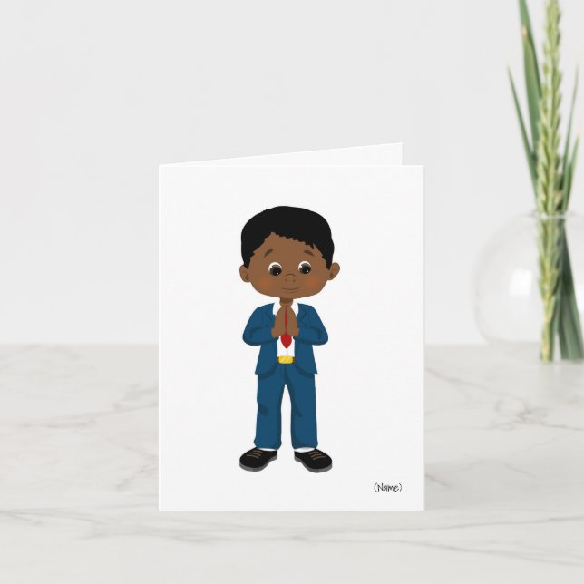 Tarjeta de comunicación sagrada personalizado niño (Anverso)