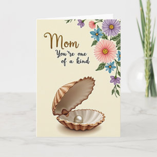 Tarjeta de concha de perla especial para mamá